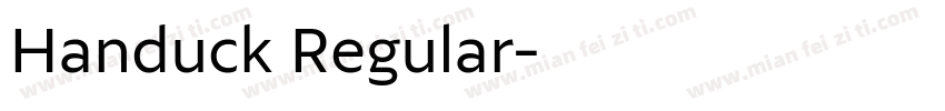 Handuck Regular字体转换